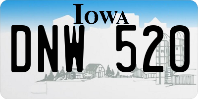 IA license plate DNW520