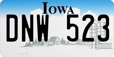 IA license plate DNW523