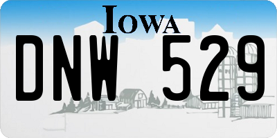 IA license plate DNW529