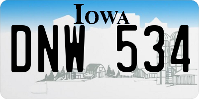 IA license plate DNW534