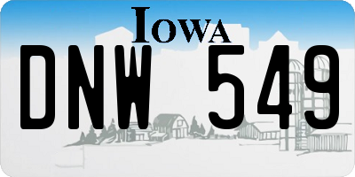 IA license plate DNW549