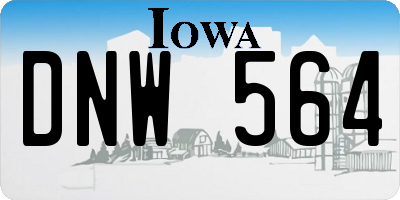 IA license plate DNW564