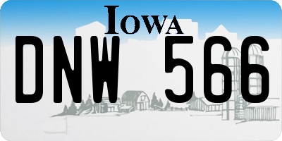 IA license plate DNW566