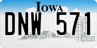 IA license plate DNW571
