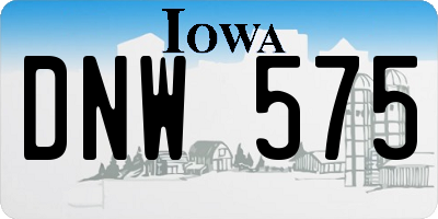 IA license plate DNW575