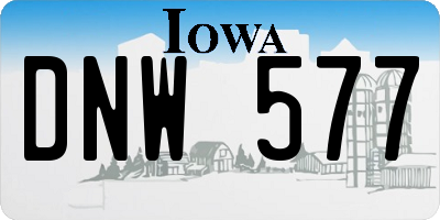 IA license plate DNW577