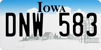 IA license plate DNW583