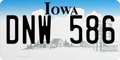 IA license plate DNW586