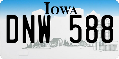 IA license plate DNW588
