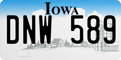 IA license plate DNW589