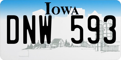 IA license plate DNW593