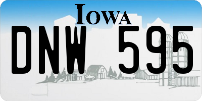 IA license plate DNW595