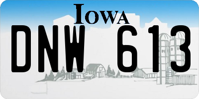 IA license plate DNW613