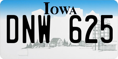 IA license plate DNW625