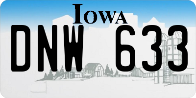 IA license plate DNW633