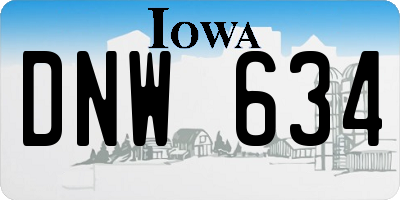 IA license plate DNW634