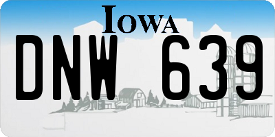 IA license plate DNW639
