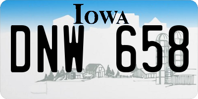 IA license plate DNW658