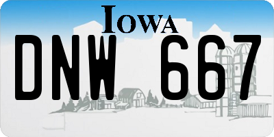 IA license plate DNW667