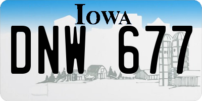 IA license plate DNW677