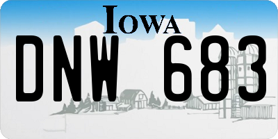 IA license plate DNW683
