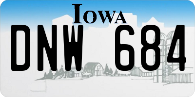IA license plate DNW684