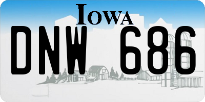IA license plate DNW686