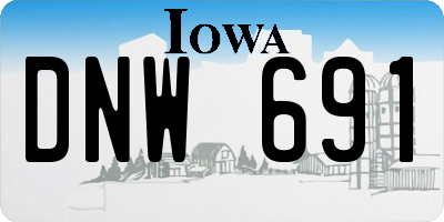 IA license plate DNW691