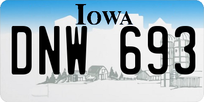 IA license plate DNW693