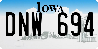 IA license plate DNW694