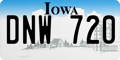 IA license plate DNW720