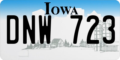 IA license plate DNW723