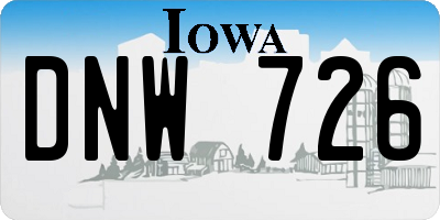IA license plate DNW726