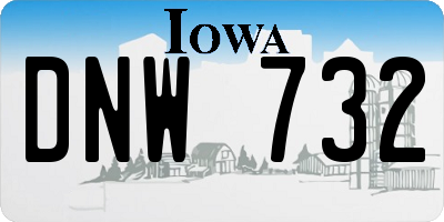 IA license plate DNW732