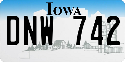 IA license plate DNW742
