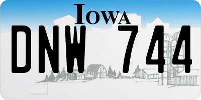 IA license plate DNW744