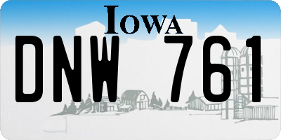 IA license plate DNW761