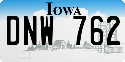 IA license plate DNW762