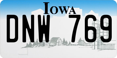 IA license plate DNW769