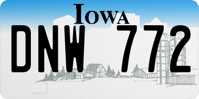IA license plate DNW772