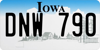 IA license plate DNW790