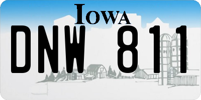 IA license plate DNW811