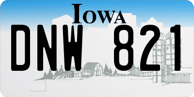 IA license plate DNW821