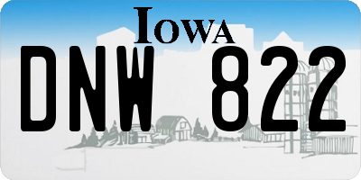 IA license plate DNW822