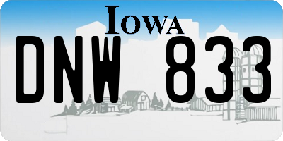 IA license plate DNW833