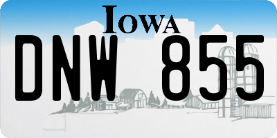 IA license plate DNW855