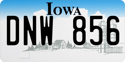 IA license plate DNW856