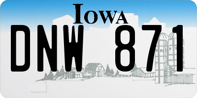 IA license plate DNW871
