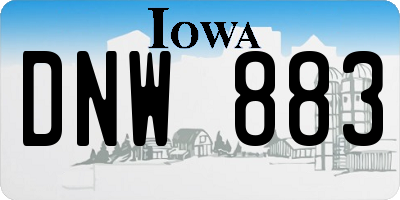 IA license plate DNW883