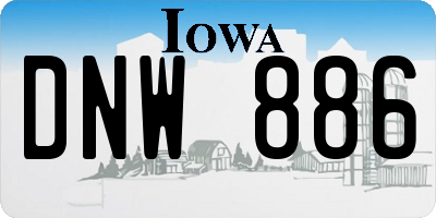 IA license plate DNW886